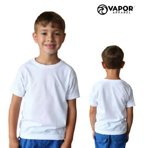 Vapor Toddler SpunSoft Basic Short Sleeve T-Shirt - White Only