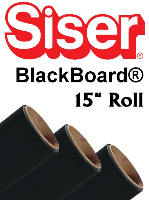 Siser BlackBoard Heat Transfer Vinyl 15" Rolls 4 Sizes