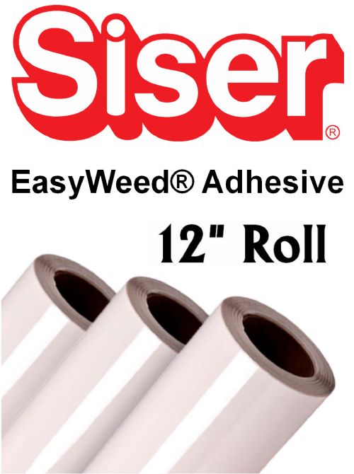 Siser EasyWeed Adhesive Heat Transfer Vinyl 12" Rolls 3 Sizes - Transparent