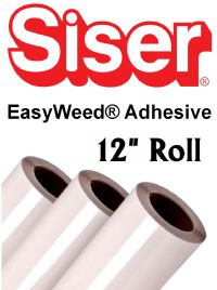 Siser EasyWeed Adhesive Heat Transfer Vinyl 12" Rolls 3 Sizes - Transparent