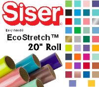 Siser EasyWeed EcoStretch Heat Transfer Vinyl 20" Rolls 4 Sizes - 38 colors