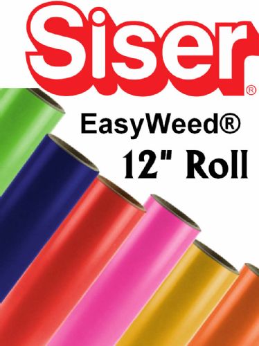 Siser EasyWeed Heat Transfer Vinyl 12" Rolls 4 Sizes - 56 colors