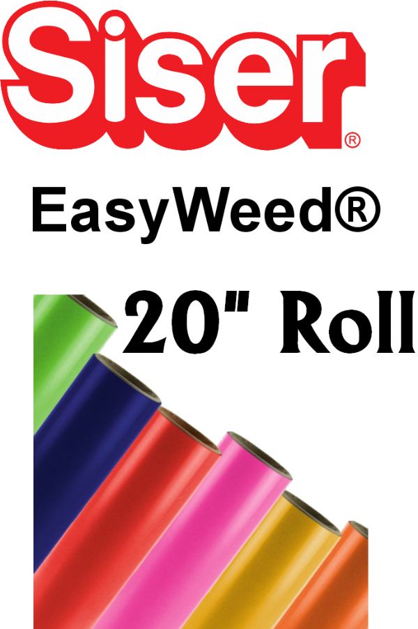 Siser EasyWeed Heat Transfer Vinyl 20" Rolls 4 Sizes - 42 colors