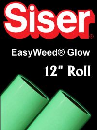 Siser EasyWeed Glow-in-the-Dark Heat Transfer Vinyl 12" Rolls 4 Sizes