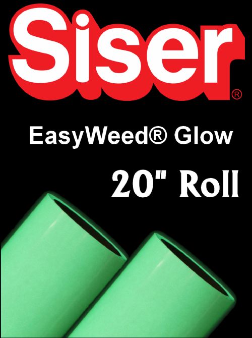 Siser EasyWeed Glow-in-the-Dark Heat Transfer Vinyl 20" Rolls 4 Sizes