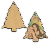 IronClad Sublimation Blank Maple Veneer Ornament - 3 1/4" x 2 3/4" Christmas Tree