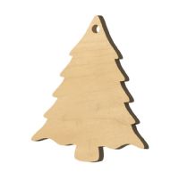 IronClad Sublimation Blank Maple Veneer Ornament - 3 1/4" x 2 3/4" Christmas Tree