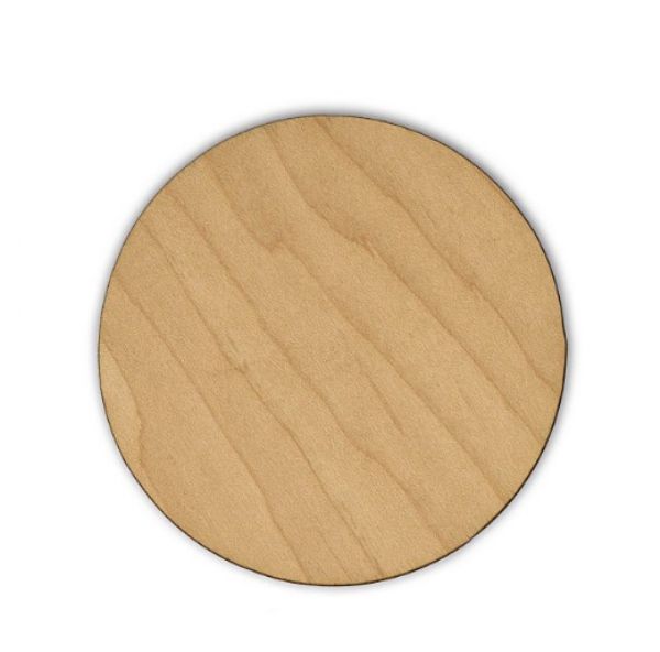 IronClad Sublimation Blank Maple Veneer Wood Coaster - 3 3/4" Round