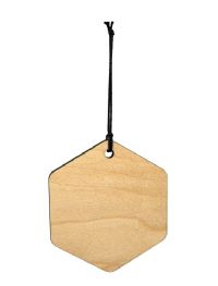 IronClad Sublimation Blank Maple Veneer Ornament - 2 5/8" x 3" Hexagon