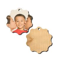 IronClad Sublimation Blank Maple Veneer Ornament - 3" Scalloped