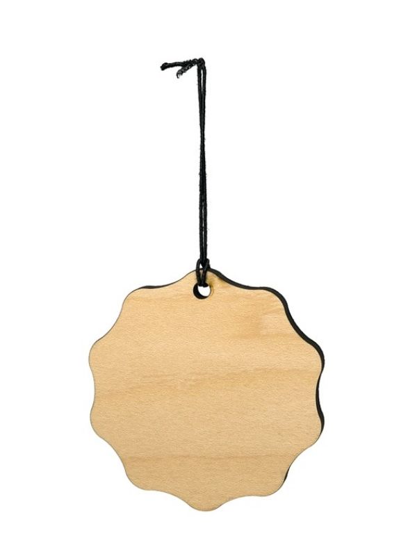 IronClad Sublimation Blank Maple Veneer Ornament - 3" Scalloped