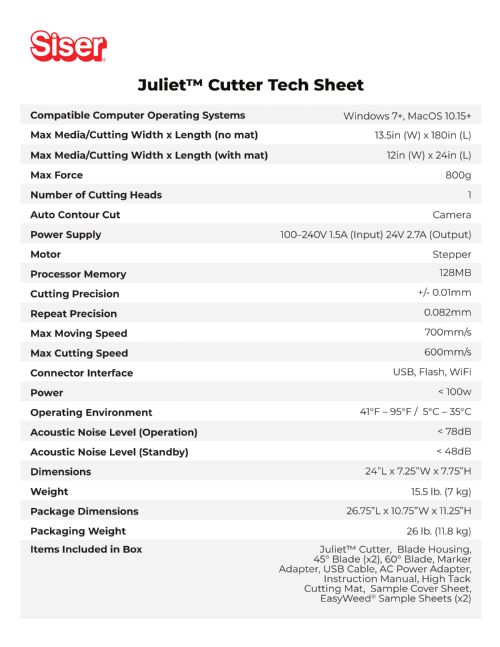 Siser Juliet 12" Vinyl Cutter #7