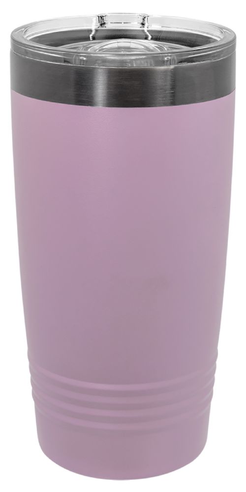 Laser Engravable Moody Lilac/Ghost Black 20oz Polar Camel ION-Plated Vacuum Insulated Tumbler with Slider Lid