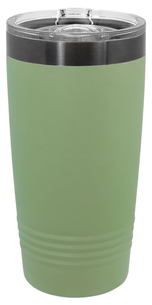 Laser Engravable Summer Sage/Ghost Black 20oz Polar Camel ION-Plated Vacuum Insulated Tumbler with Slider Lid