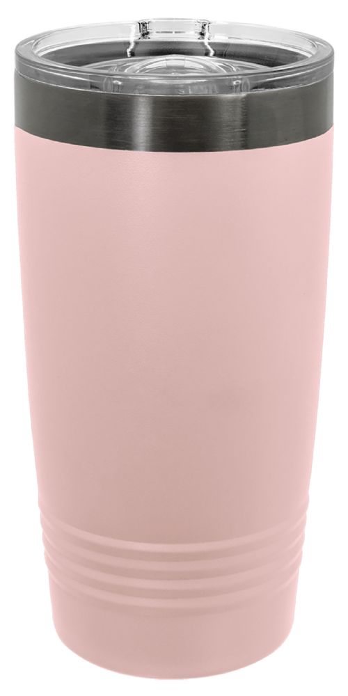 Laser Engravable Blush/Ghost Black 20oz Polar Camel ION-Plated Vacuum Insulated Tumbler with Slider Lid