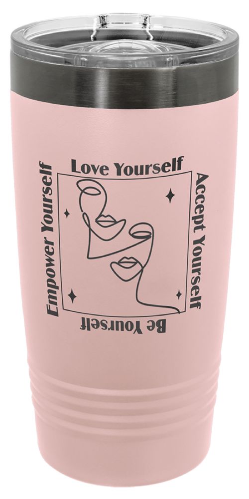 Laser Engravable Blush/Ghost Black 20oz Polar Camel ION-Plated Vacuum Insulated Tumbler with Slider Lid #2