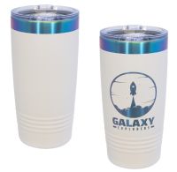 Laser Engravable White/Prism 20oz Polar Camel ION-Plated Vacuum Insulated Tumbler with Slider Lid