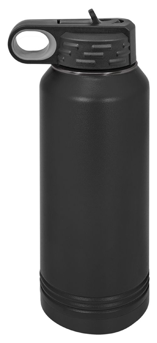 Laser Engravable Black/Ghost Black 32oz Polar Camel ION-Plated Vacuum Insulated Water Bottle