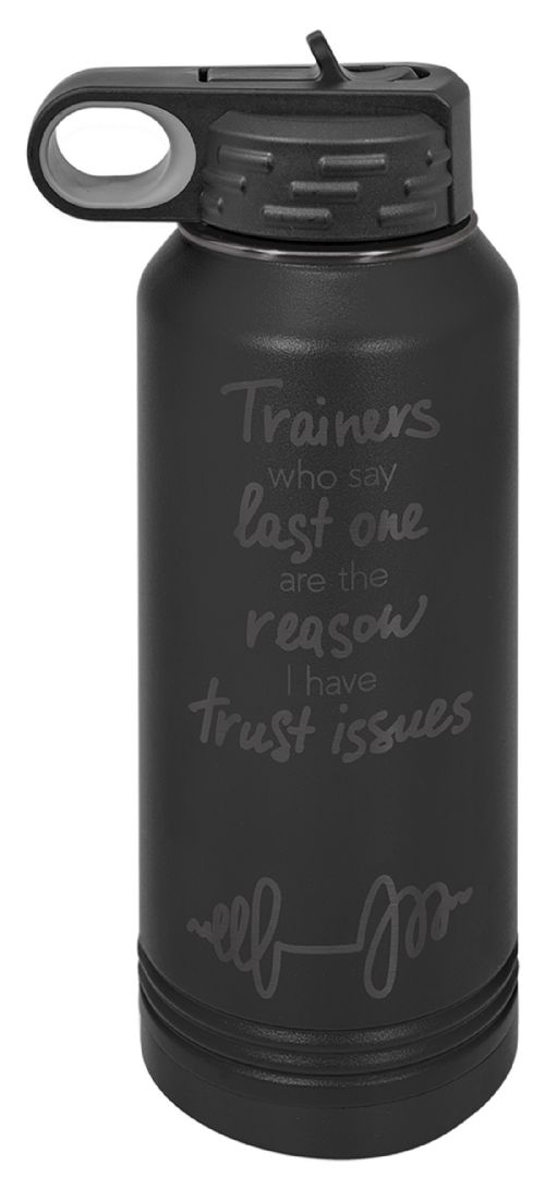 Laser Engravable Black/Ghost Black 32oz Polar Camel ION-Plated Vacuum Insulated Water Bottle #2