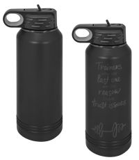 Laser Engravable Black/Ghost Black 32oz Polar Camel ION-Plated Vacuum Insulated Water Bottle