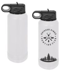 Laser Engravable White/Ghost Black 32oz Polar Camel ION-Plated Vacuum Insulated Water Bottle