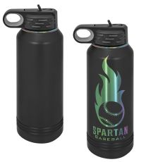 Laser Engravable Black/Prism 32oz Polar Camel ION-Plated Vacuum Insulated Water Bottle