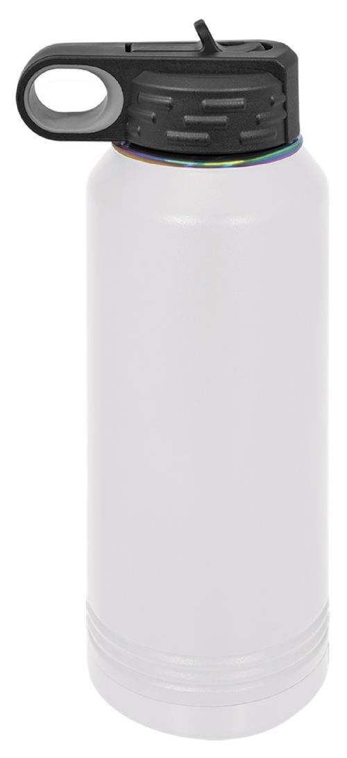 Laser Engravable White/Prism 32oz Polar Camel ION-Plated Vacuum Insulated Water Bottle