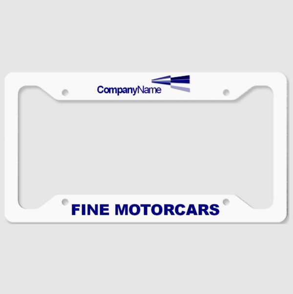 Mako Sublimation Blank License Plate Frame - 6 1/2" x 12 1/4" Gloss White #2