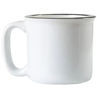 DyeTrans Sublimation Mug-Ceramic Camp Mug - 13oz - White