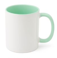 IronClad™ 11oz Ceramic Sublimation Mug - Mint Green Inner and Handle