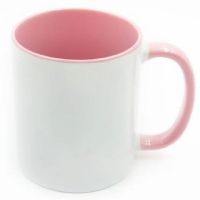 IronClad™ 11oz Ceramic Sublimation Mug - Pink Inner and Handle