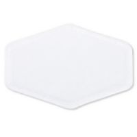 DyeTrans® Sublimation Blank Patch - Fabric White, Hexagon 3" x 2"