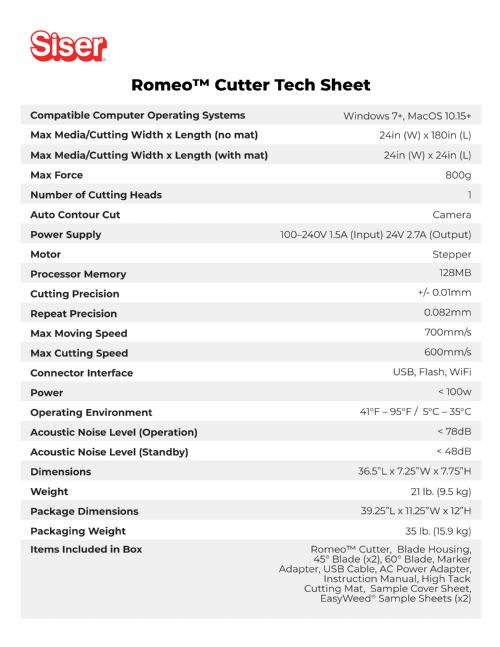 Siser Romeo 24" Vinyl Cutter #5