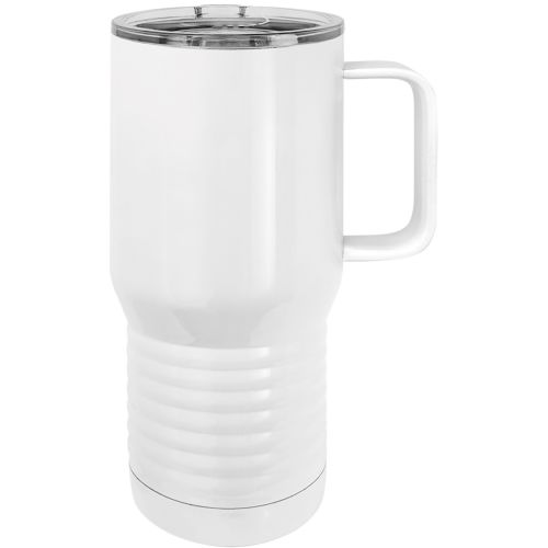 White 20oz Polar Camel Vacuum Insulated Sublimatable Travel Mug with Slider Lid