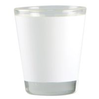 1.5 oz Sublimation Blank Shot Glass - Clear with White Panel