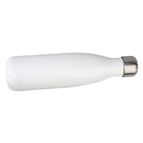 LumaSteel Sublimation Blank Tapered Stainless Steel Water Bottle - 17oz - White w/Cap #2