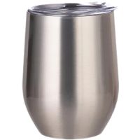 LumaSteel Sublimation Blank Stainless Steel Stemless Wine Tumbler - 12oz - Clear Gloss