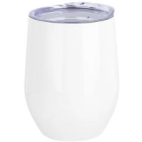 LumaSteel Sublimation Blank Stainless Steel Stemless Wine Tumbler - 12oz - White