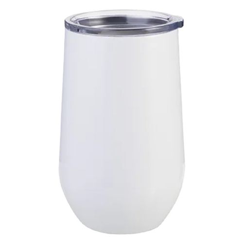 LumaSteel Stainless Steel Sublimation Wine Tumbler - White - 17oz