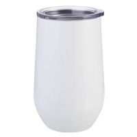 LumaSteel Stainless Steel Sublimation Wine Tumbler - White - 17oz