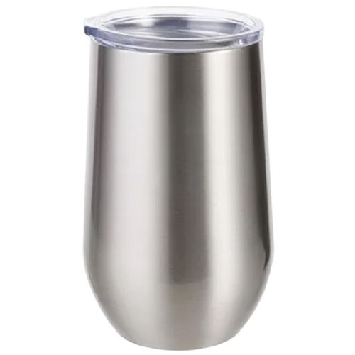 LumaSteel Sublimation Blank Stainless Steel Wine Tumbler - Silver - 17oz