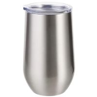 LumaSteel Sublimation Blank Stainless Steel Wine Tumbler - Silver - 17oz