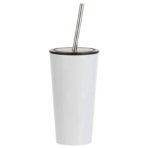 LumaSteel Stainless Steel Milkshake Style Tumbler - 16oz - White