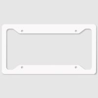 Unisub Sublimation Blank Aluminum License Plate Frame - White Gloss