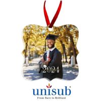 Unisub Sublimation Blank Acrylic Ornament - 2.95" x 2.95" Prague 1-Sided