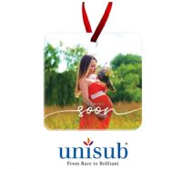 Unisub Sublimation Blank Acrylic Ornament - 2.75" x 2.75" Square 1-Sided