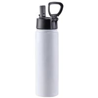 LumaSteel Stainless Steel Water Bottle - 22oz - White