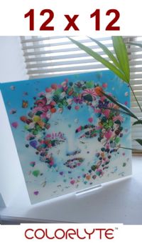 ColorLyte Sublimation Blank Flat Photo Glass Panel - 12" x 12"