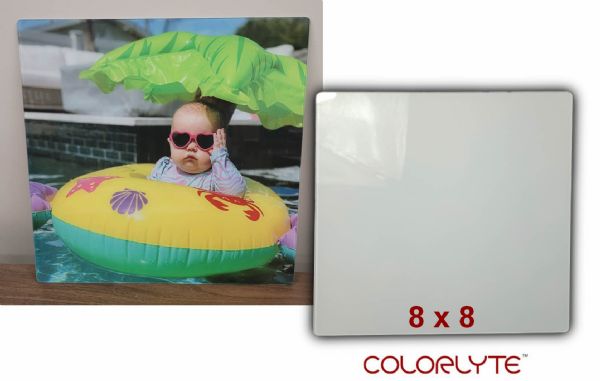 ColorLyte Sublimation Blank Flat Photo Glass Panel - 8" x 8" #3