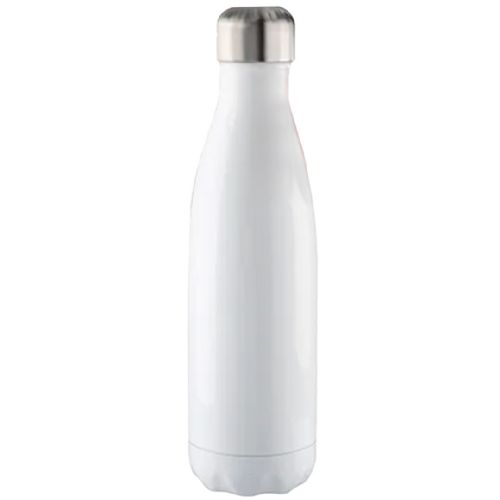 LumaSteel Sublimation Blank Tapered Stainless Steel Water Bottle - 17oz - White w/Cap